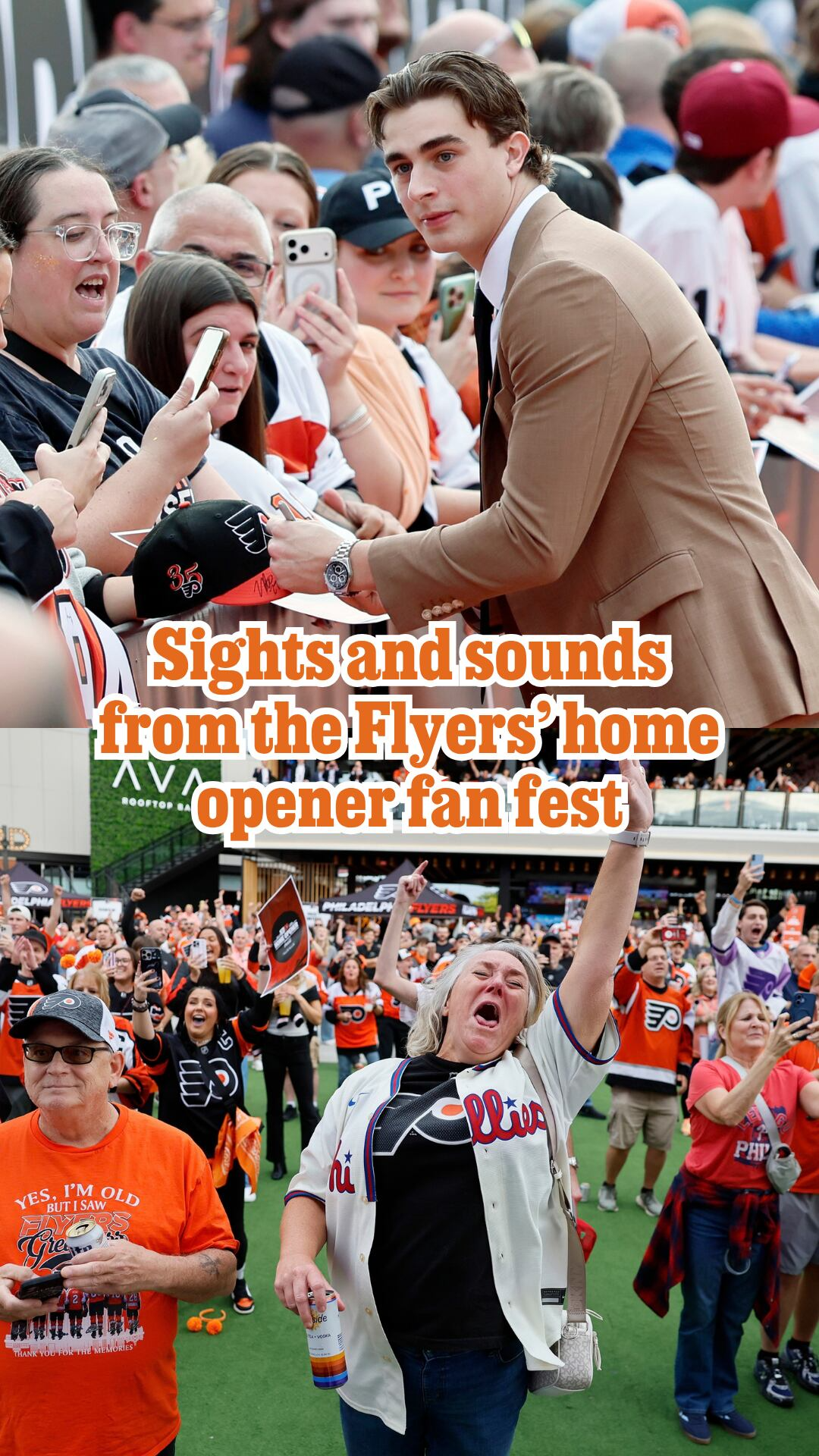 Sights and sounds from the Flyers' home opener fan fest