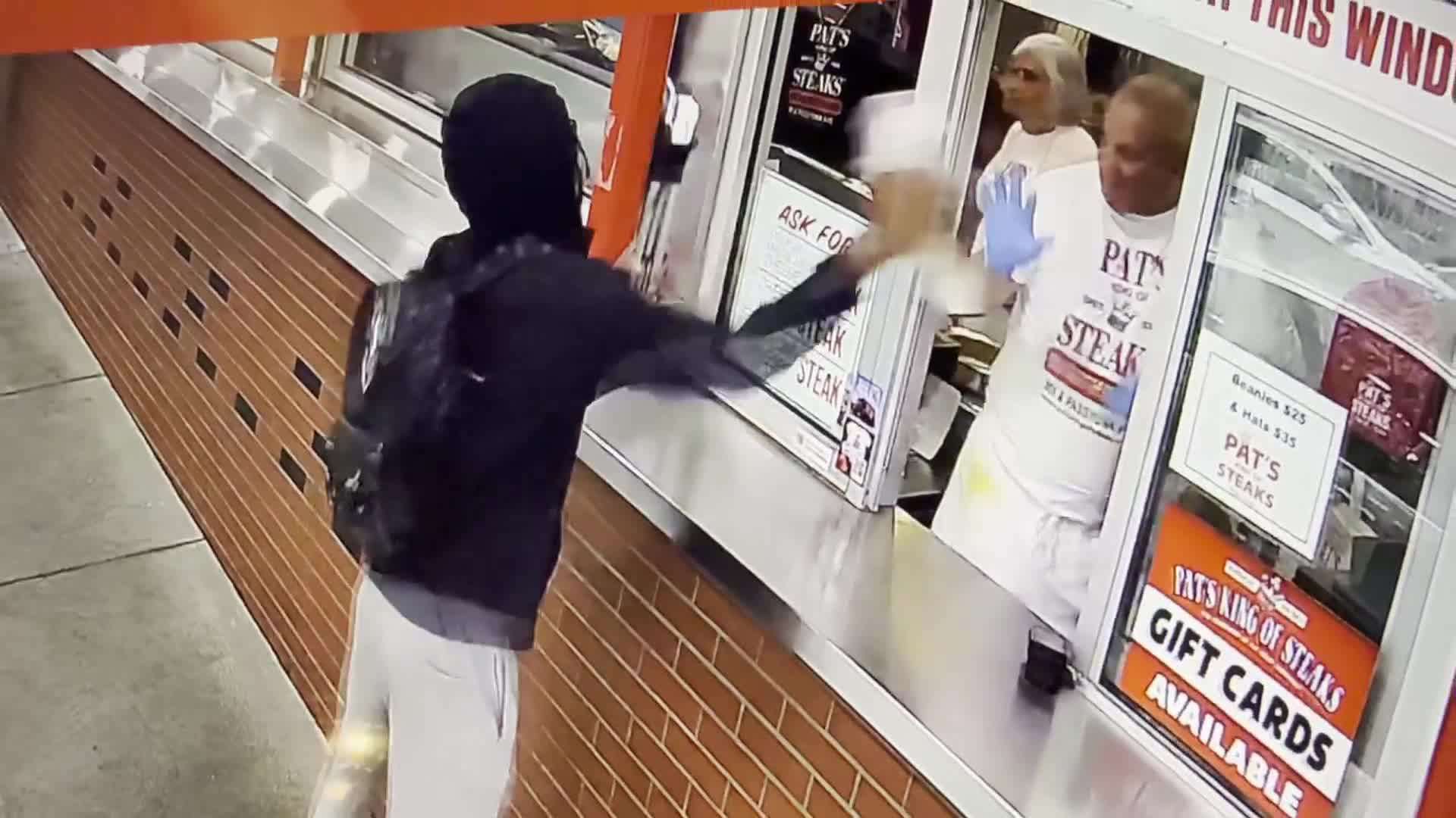 Man throws cheesesteak through Pat's window